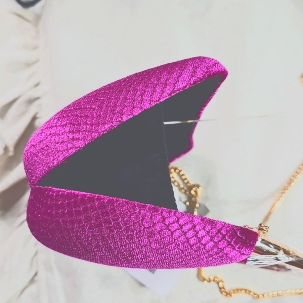 Bag Elegant Pink Velvet cross bag Elegant wear office wear career minimalist - Picture 6 of 16